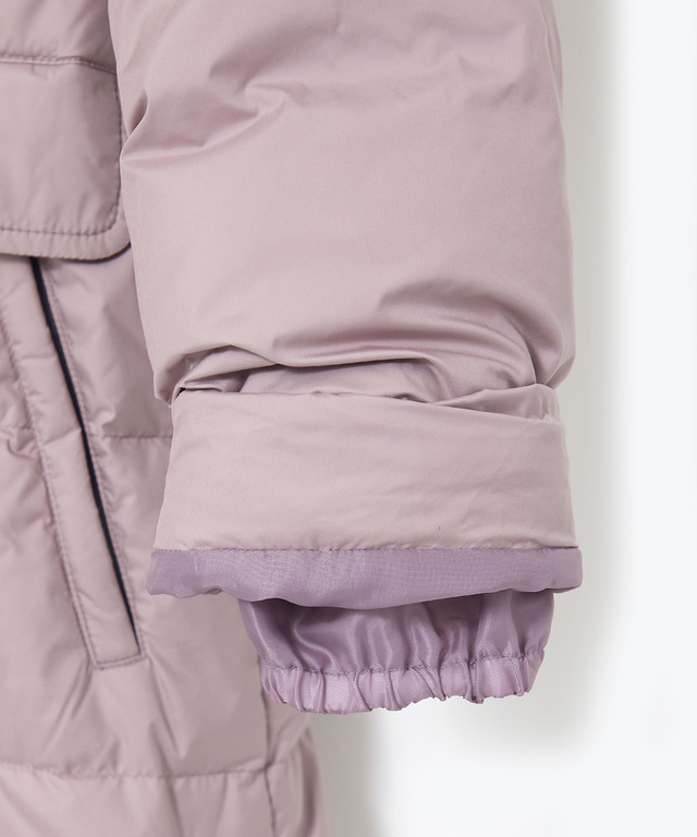 ドットボタンデザイン ロング ダウン【撥水加工】