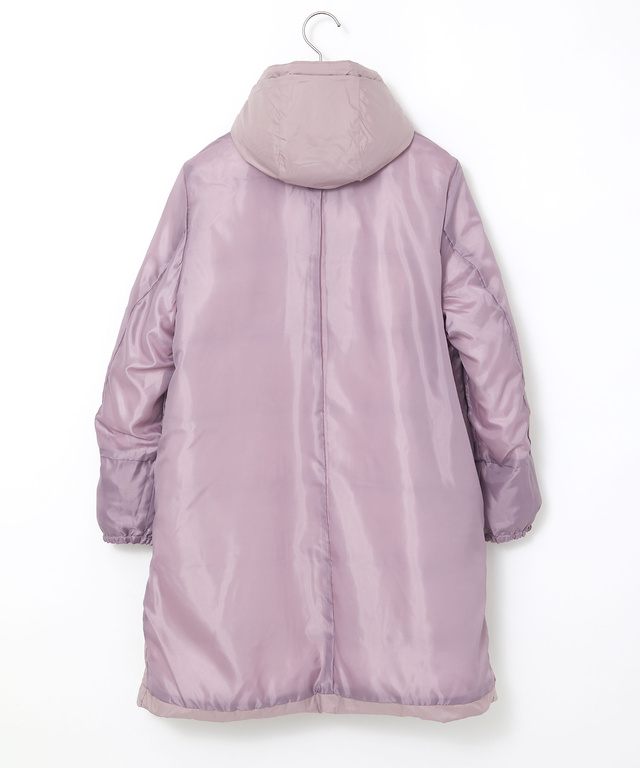 ドットボタンデザイン ロング ダウン【撥水加工】