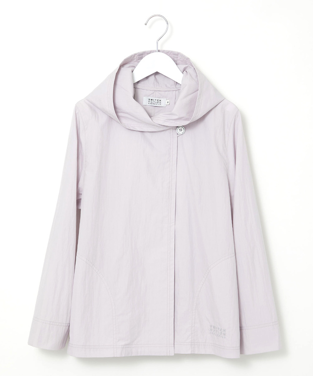 フロントボタン フーデッドジャケット【手洗いOK】