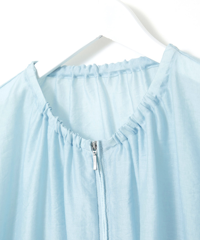 ギャザーデザイン シアーブルゾン【手洗いOK】