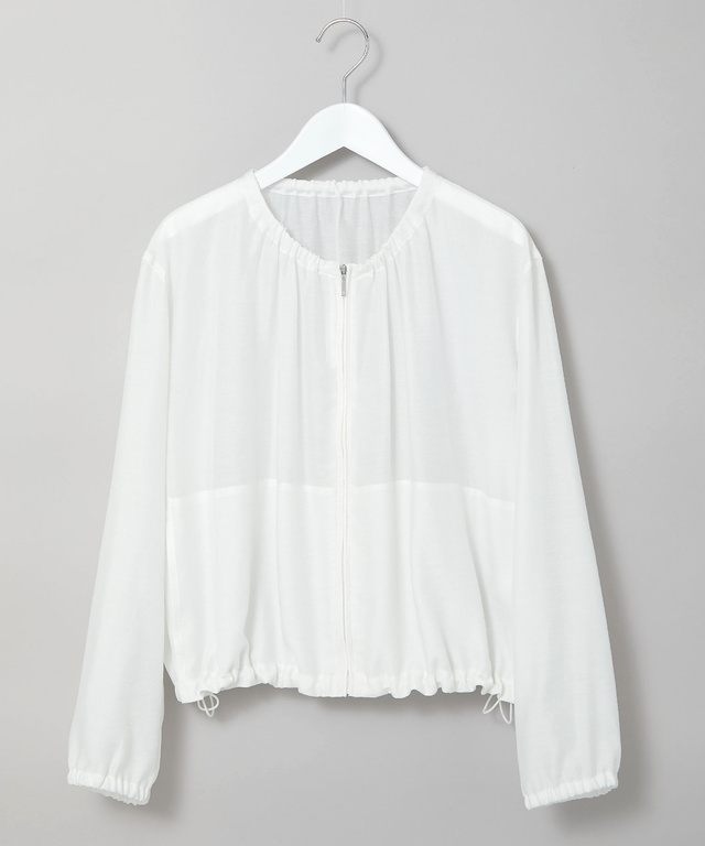 ギャザーデザイン シアーブルゾン【手洗いOK】