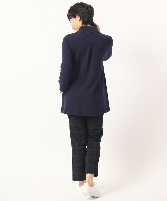 チェックテーパードパンツ