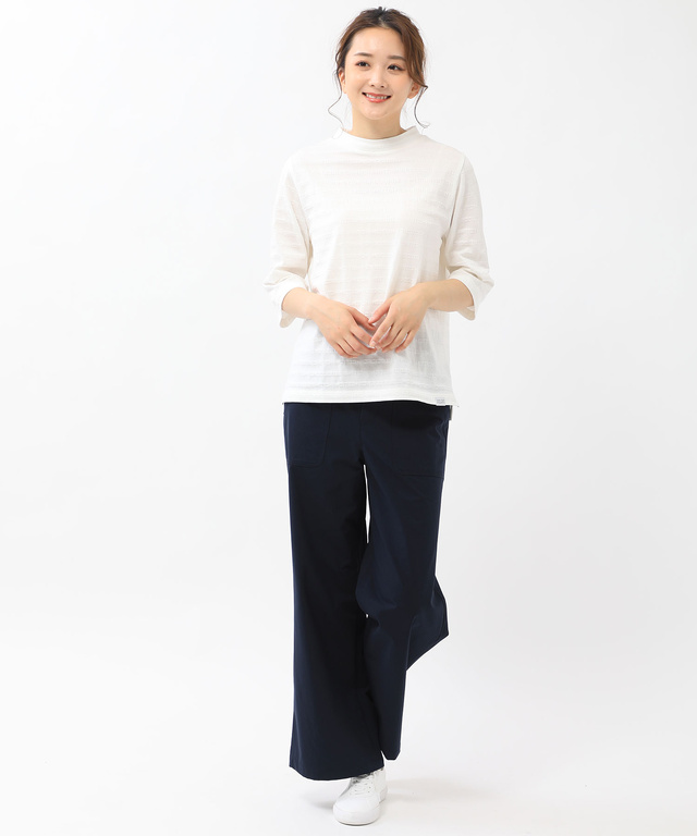 ストレッチ セミワイド パンツ【撥水加工】