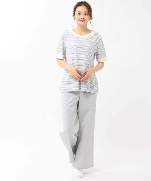 ストレッチ セミワイド パンツ【撥水加工】