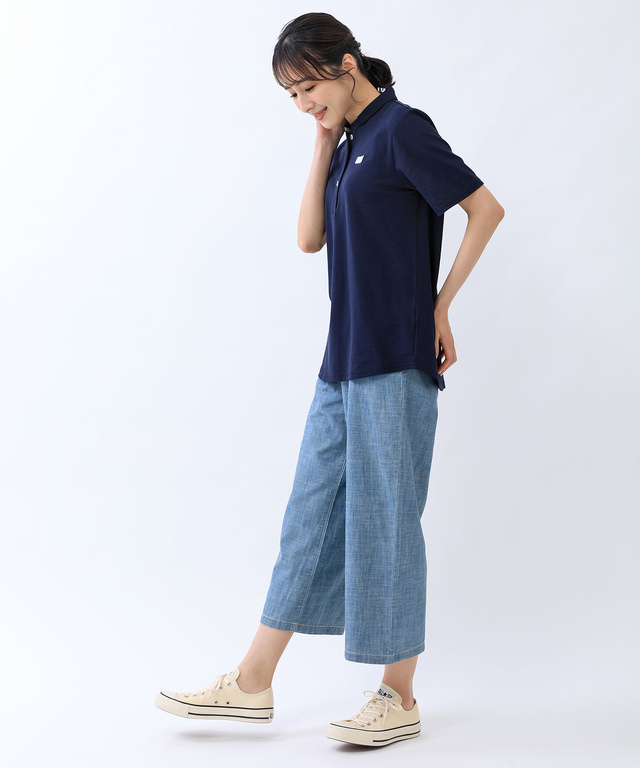 セミワイド クロップド デニム