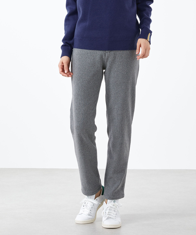 新品★STCH (XL) fabric サークルロゴパンツ gray×navy 新品☆STCH (XL) fabric サークルロゴパンツ gray×navy ゴルフ