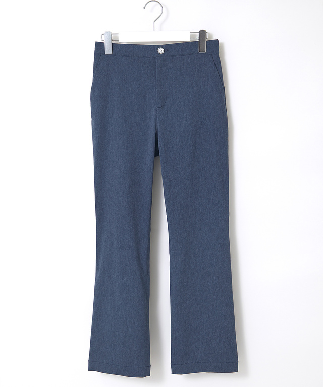 ウエストロゴ デニムライク ストレート パンツ