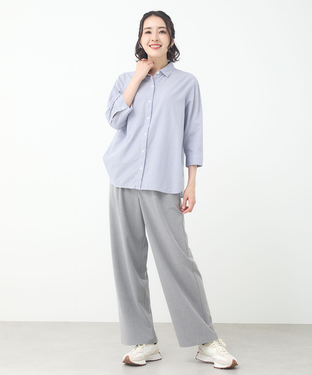 セミワイド シルエット パンツ