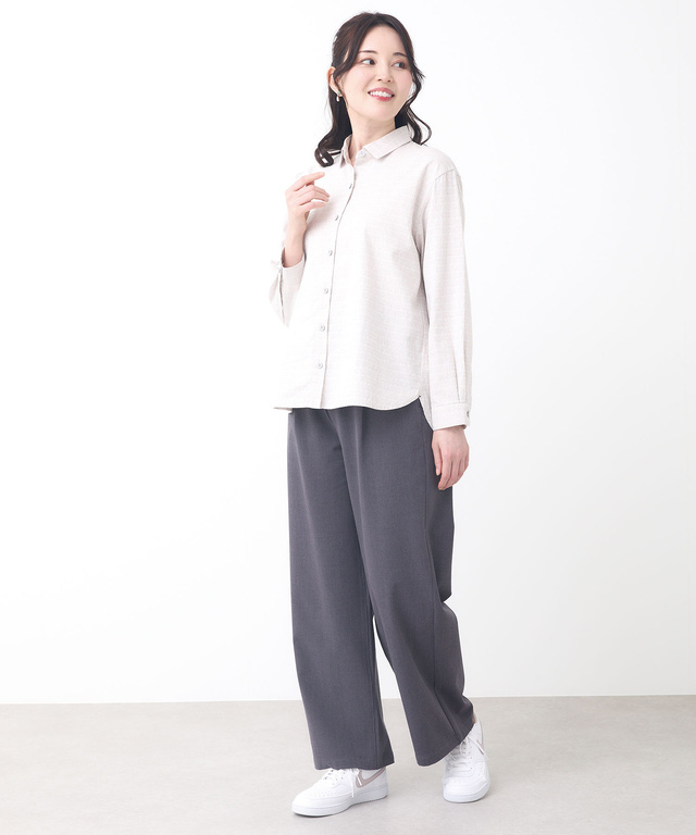 セミワイド シルエット パンツ