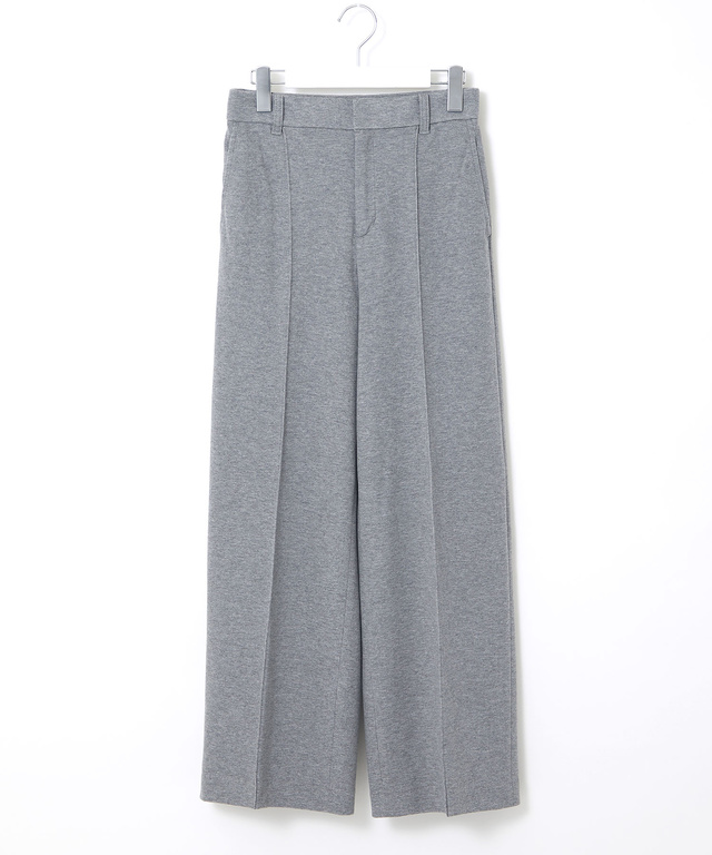 ジャージー素材 セミワイド パンツ