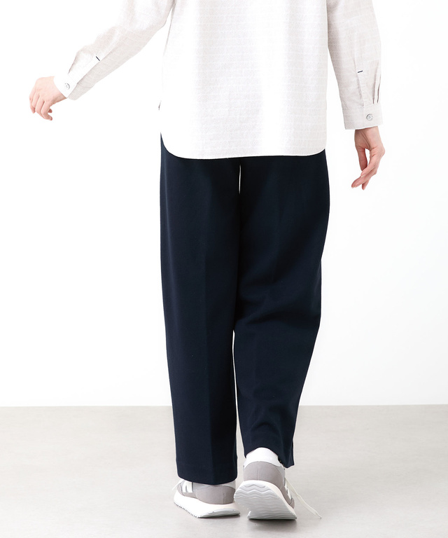 ジャージー素材 セミワイド パンツ