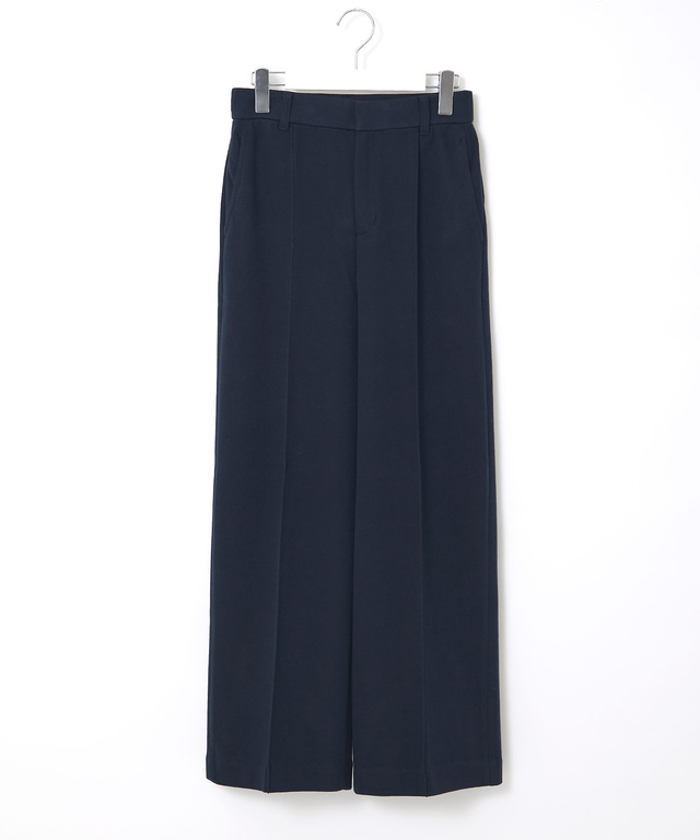 ジャージー素材 セミワイド パンツ