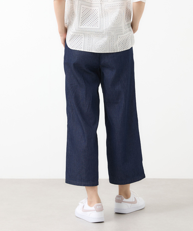 セミワイド クロップド ライト デニム