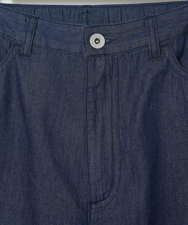 セミワイド クロップド ライト デニム