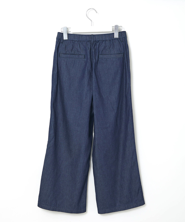 セミワイド クロップド ライト デニム