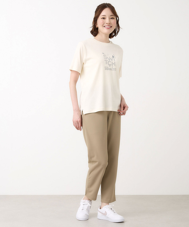 ウエストゴム テーパードパンツ