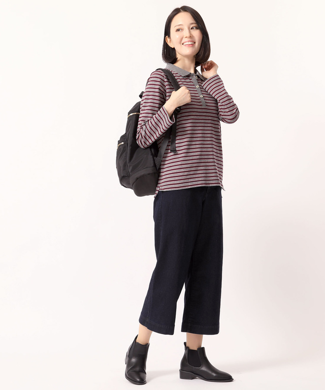 カット風デニムガウチョパンツ