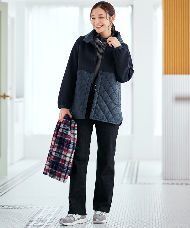 チェック柄 ボア マフラー