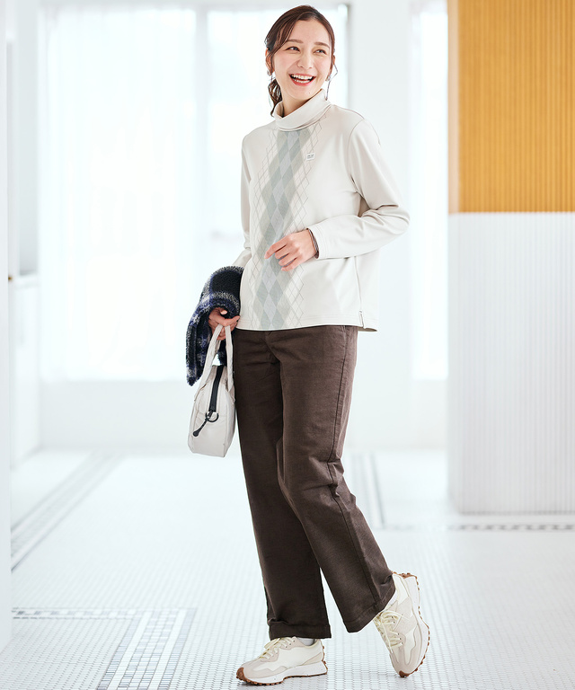 チェック柄 ボア マフラー