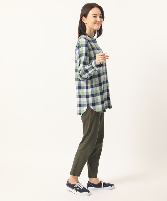 スタンドカラーシャツチュニック