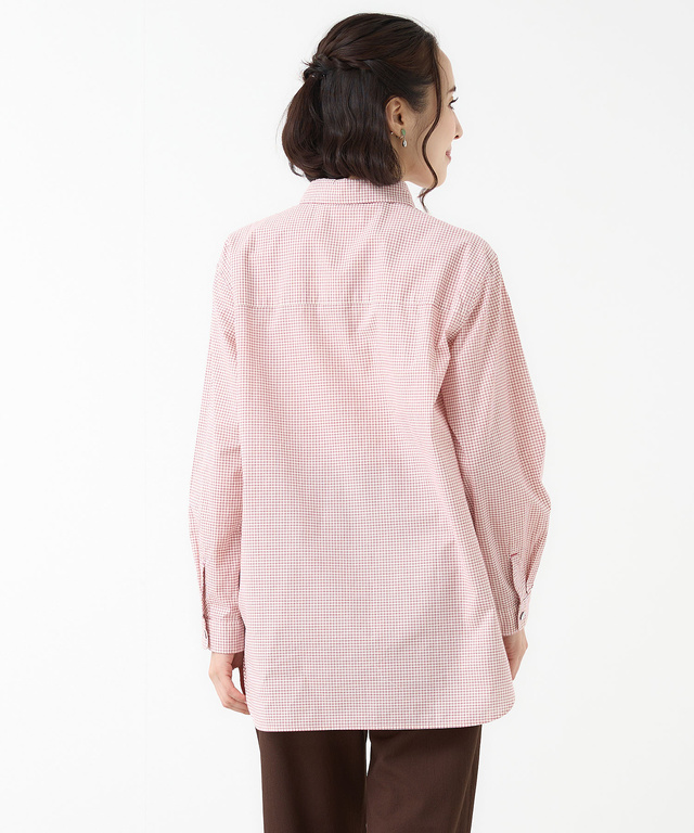 スノーコットン シャツ チュニック【接触冷感】